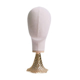 Maxbell 54cm Mannequin Head Model Hat Display Stand for Professional or Personal Use Gold Base