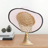 Maxbell Wig Display Holder Metal Hat Rack Hat Display Holder for Home Store Caps Gold