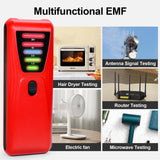 Maxbell EMF Meter Portable 5 LED Indicators for Outdoor Inspections Office Household Red