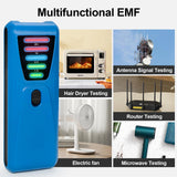 Maxbell EMF Meter Portable 5 LED Indicators for Outdoor Inspections Office Household Blue