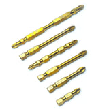 Maxbell 6Pcs Phillips Bits Drill Bit Alloy Steel Home Magnetic Screwdriver Bits Set