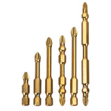 Maxbell 6Pcs Phillips Bits Drill Bit Alloy Steel Home Magnetic Screwdriver Bits Set