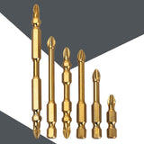 Maxbell 6Pcs Phillips Bits Drill Bit Alloy Steel Home Magnetic Screwdriver Bits Set