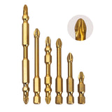 Maxbell 6Pcs Phillips Bits Drill Bit Alloy Steel Home Magnetic Screwdriver Bits Set