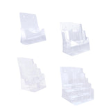 Maxbell Acrylic Brochure Holder Clear Display Stand for Booklets Magazines Pamphlets Single Grid
