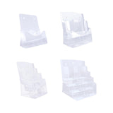Maxbell Acrylic Brochure Holder Clear Display Stand for Booklets Magazines Pamphlets Single Grid