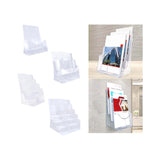 Maxbell Acrylic Brochure Holder Clear Display Stand for Booklets Magazines Pamphlets Single Grid