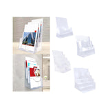Maxbell Acrylic Brochure Holder Clear Display Stand for Booklets Magazines Pamphlets Single Grid