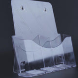 Maxbell Acrylic Brochure Holder Clear Display Stand for Booklets Magazines Pamphlets Single Grid