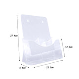 Maxbell Acrylic Brochure Holder Clear Display Stand for Booklets Magazines Pamphlets Single Grid