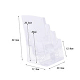 Maxbell Maxbell Acrylic Brochure Holder Clear Display Stand for Booklets Magazines Pamphlets 3 Grid