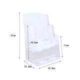 Maxbell Maxbell Acrylic Brochure Holder Brochure Display Stand for Magazines Booklets School A6 2 Tier