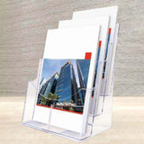 Maxbell Acrylic Brochure Holder Brochure Display Stand for Magazines Booklets School A5 2 Tier