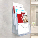 Maxbell Acrylic Brochure Holder Brochure Display Stand for Magazines Booklets School A5 2 Tier