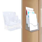 Maxbell Acrylic Brochure Holder Brochure Display Stand for Magazines Booklets School A5 2 Tier