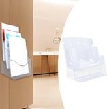 Maxbell Acrylic Brochure Holder Brochure Display Stand for Magazines Booklets School A5 2 Tier