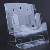 Maxbell Acrylic Brochure Holder Brochure Display Stand for Magazines Booklets School A5 2 Tier