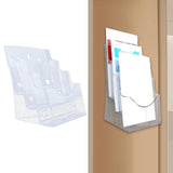 Maxbell Maxbell Acrylic Brochure Holder Brochure Display Stand for Magazines Booklets School A5 3 Tier