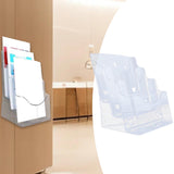 Maxbell Maxbell Acrylic Brochure Holder Brochure Display Stand for Magazines Booklets School A5 3 Tier