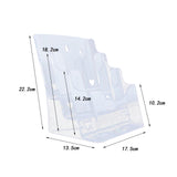Maxbell Maxbell Acrylic Brochure Holder Brochure Display Stand for Magazines Booklets School A5 3 Tier