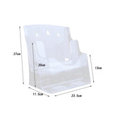 Maxbell Acrylic Brochure Holder Brochure Display Stand for Magazines Booklets School A4 2 Tier