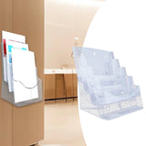 Maxbell Acrylic Brochure Holder Brochure Display Stand for Magazines Booklets School A4 4 Tier