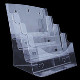 Maxbell Acrylic Brochure Holder Brochure Display Stand for Magazines Booklets School A4 4 Tier