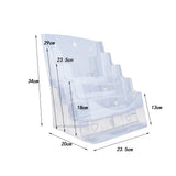 Maxbell Acrylic Brochure Holder Brochure Display Stand for Magazines Booklets School A4 4 Tier