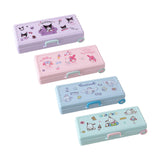 Maxbell Maxbell Trolley Suitcase Pencil Case Holder Double Layered for Children Bedroom Home Purple