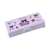 Maxbell Maxbell Trolley Suitcase Pencil Case Holder Double Layered for Children Bedroom Home Purple