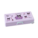 Maxbell Maxbell Trolley Suitcase Pencil Case Holder Double Layered for Children Bedroom Home Purple