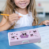 Maxbell Maxbell Trolley Suitcase Pencil Case Holder Double Layered for Children Bedroom Home Purple