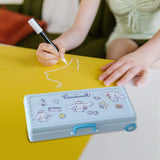 Maxbell Trolley Suitcase Pencil Case Holder Double Layered for Children Bedroom Home Blue