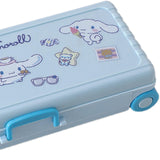 Maxbell Trolley Suitcase Pencil Case Holder Double Layered for Children Bedroom Home Blue
