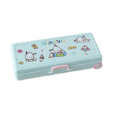 Maxbell Trolley Suitcase Pencil Case Holder Double Layered for Children Bedroom Home Green