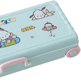 Maxbell Trolley Suitcase Pencil Case Holder Double Layered for Children Bedroom Home Green