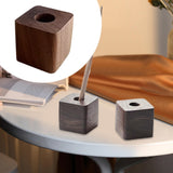 Maxbell Maxbell Single Pen Holder Placing Your Favorite Pen Art Gift Table Toothbrush Holder Deep Brown 3.5x3.5cm