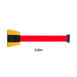 Maxbell Wall Mount Retractable Belt Fence Corridor Crowd Queue Crowd Control Barrier Stretch Belt 4.8m