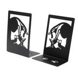 Maxbell 2Pcs Cat Bookends Nonskid Cartoon Book Holders for Shelves Table Living Room Style B