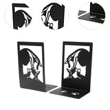 Maxbell 2Pcs Cat Bookends Nonskid Cartoon Book Holders for Shelves Table Living Room Style B