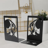 Maxbell 2Pcs Cat Bookends Nonskid Cartoon Book Holders for Shelves Table Living Room Style B