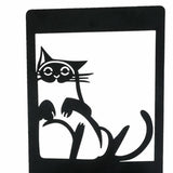 Maxbell 2Pcs Cat Bookends Nonskid Cartoon Book Holders for Shelves Table Living Room Style C