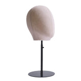 Maxbell Mannequin Head Model Fashion Hats Wig Display Stand for Hairdresser Training Black