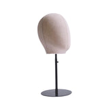 Maxbell Mannequin Head Model Fashion Hats Wig Display Stand for Hairdresser Training Black