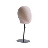 Maxbell Mannequin Head Model Fashion Hats Wig Display Stand for Hairdresser Training Black