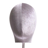 Maxbell Maxbell Hat Display Head Professional Manikin Head for Halloween Hat Headset Scarves gray velvet