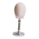 Maxbell Bald Mannequin Head Male with Base Hat Rack for Eyeglasses Hair Salon Market Silver Base