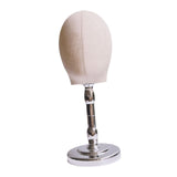 Maxbell Bald Mannequin Head Male with Base Hat Rack for Eyeglasses Hair Salon Market Silver Base