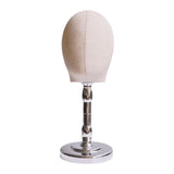 Maxbell Bald Mannequin Head Male with Base Hat Rack for Eyeglasses Hair Salon Market Silver Base