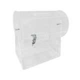 Maxbell Acrylic Raffle Drum Raffle Ticket Box for Company Party Tickets Family Games